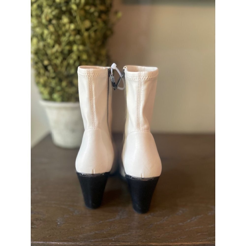 MICHAEL Michael Kors Dover Embellished Pointed Toe High Heel Booties Light Cream - Picture 8 of 10